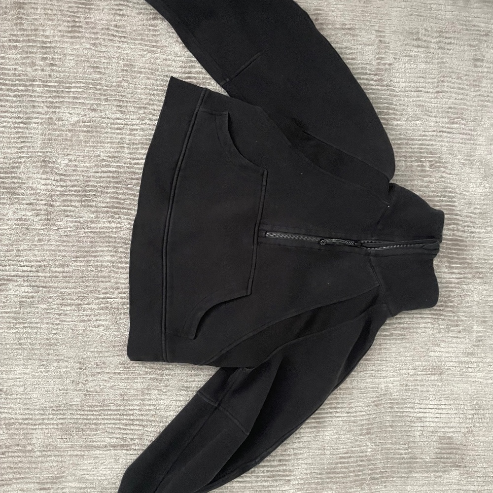 Black LuLu Lemon Scuba Funnel Neck Half Zip Sweatshirt